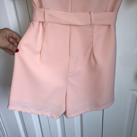 Pink Romper with belt - Picture 5 of 8